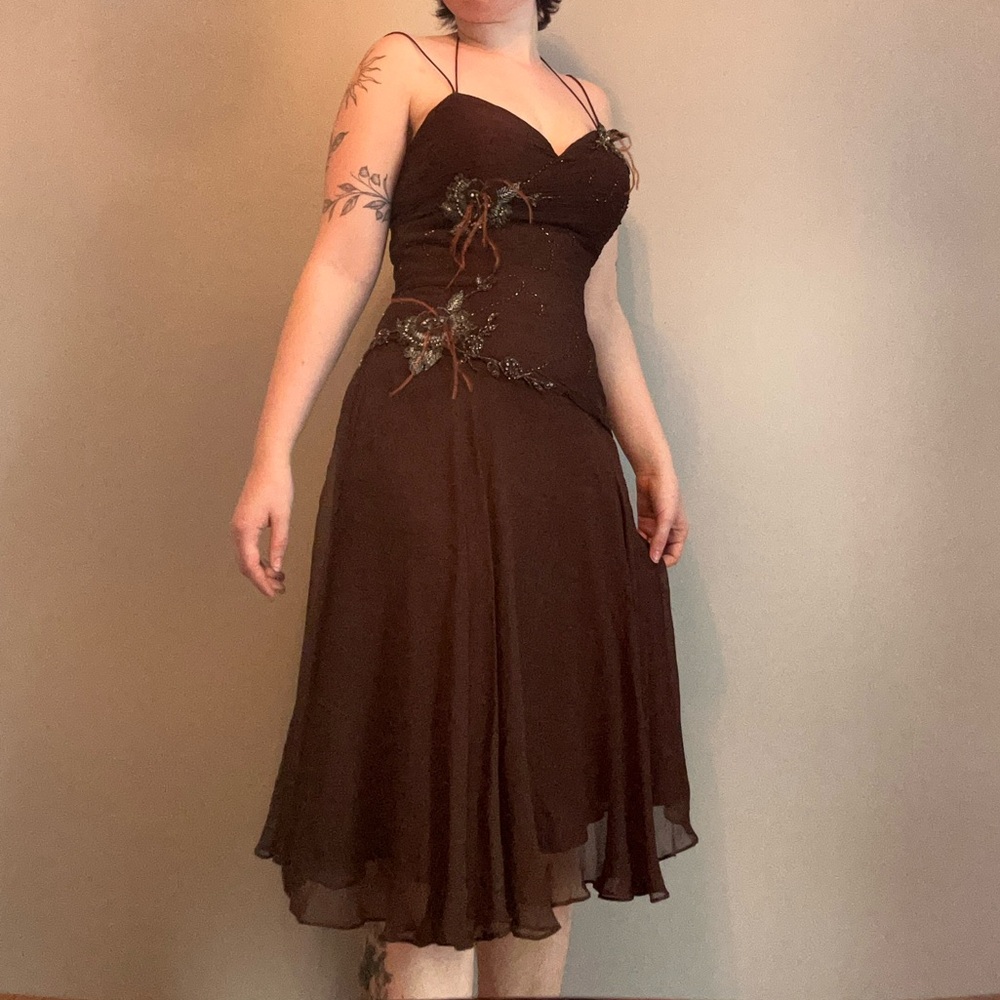 2000s Fairy Whimsigoth Silk gown - Picture 1 of 14